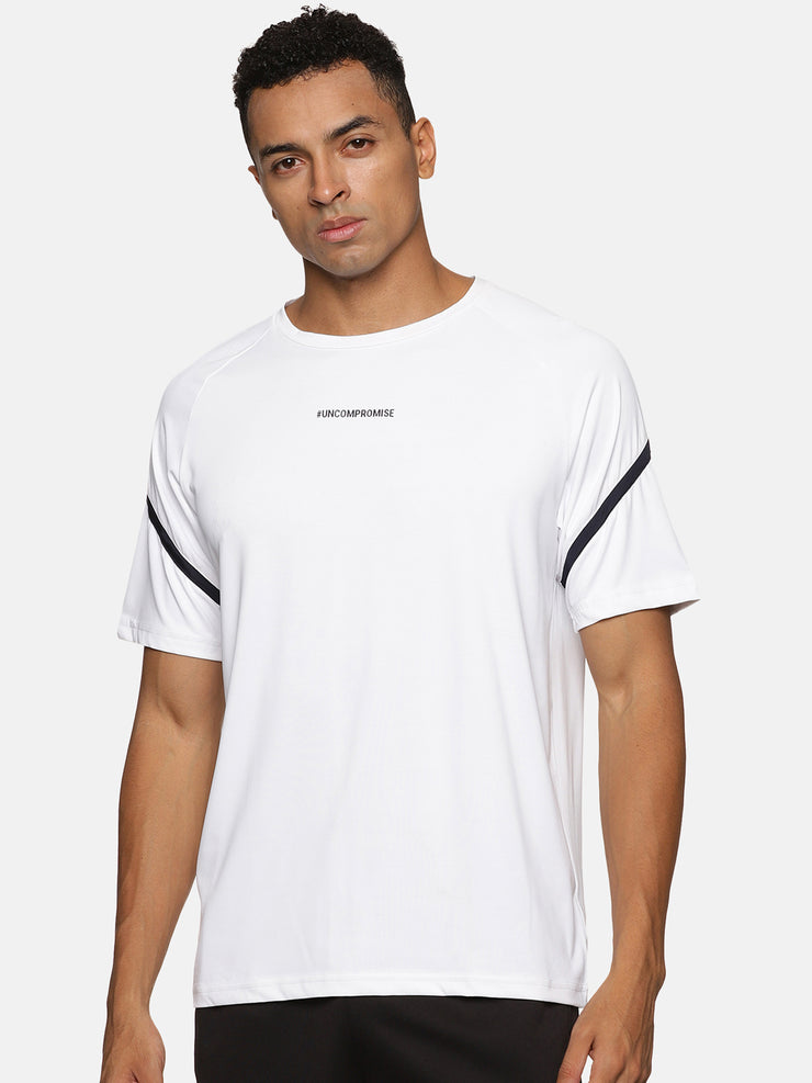 VS by Sehwag Poly Cotton PC T-Shirt for Men White