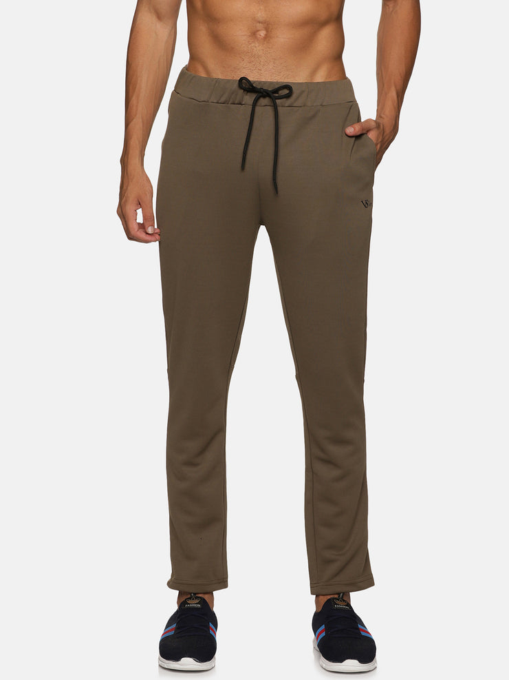 VS by Sehwag Poly Cotton PC Trackpant for Men Olive green