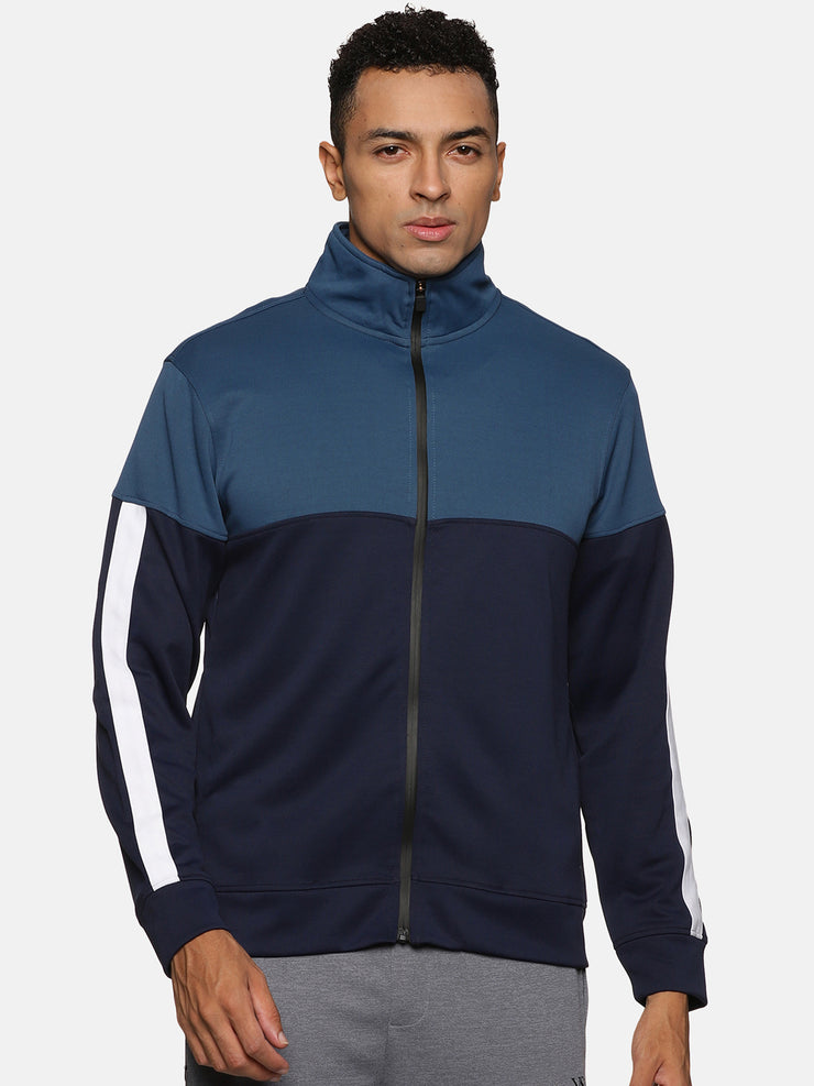 VS by Sehwag Poly Cotton PC Jacket for Men Navy blue