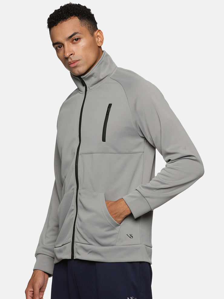 VS by Sehwag Poly Cotton PC Jacket for Men Grey