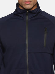 VS by Sehwag Poly Cotton PC Jacket for Men Navy blue