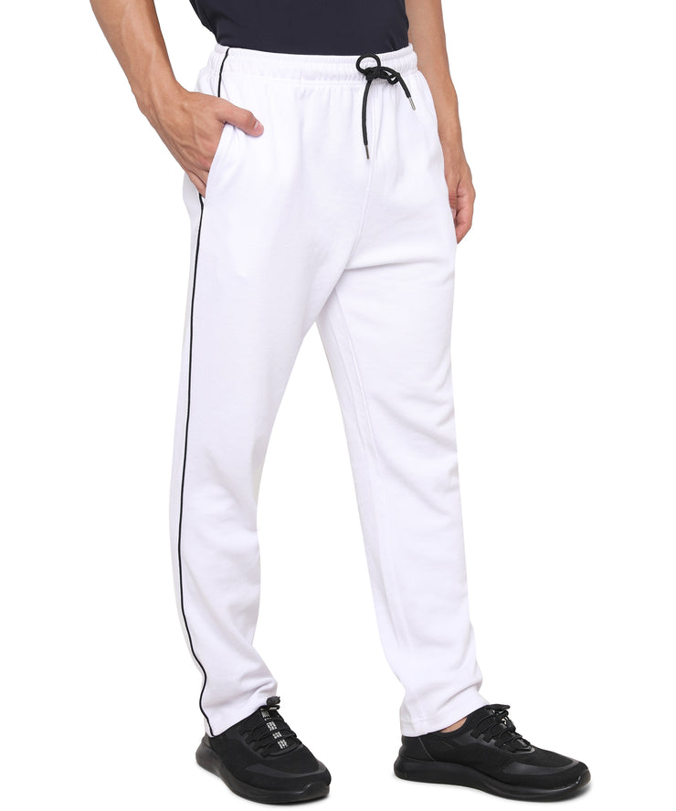 Buy Men White Graphic Print Slim Fit Casual Track Pants Online - 747782 |  Van Heusen